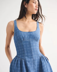 A&F Bra-Free Dylan Chambray Mini Dress