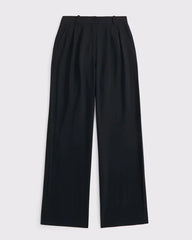 Curve Love A&F Sloane Lightweight Crepe Tailored Wide Leg Pant