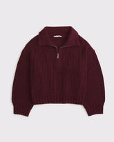 Airspun Cotton-Blend Half-Zip Mockneck