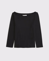 3/4-Sleeve Boatneck Top