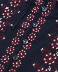 Embroidered Peplum Puff Sleeve Top