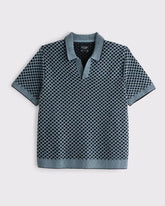 100% Cotton Casual Johnny Collar Sweater Polo