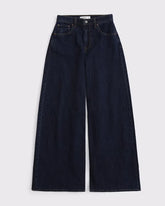 Curve Love Linen-Blend High Rise Ultra Wide Leg Jean