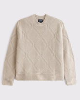 Diamond Stitch Crew Sweater