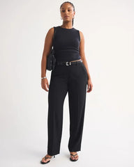 Curve Love Low Rise Tailored Straight Leg Pant