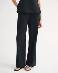 A&F Sloane Lightweight Crepe Tailored Wide Leg Pant