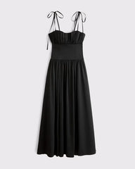 Bra-Free Tie-Strap Maxi Dress