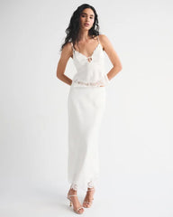 Bra-Free Lace Pieced Set Top