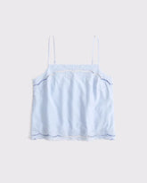 Cotton-Silk Blend Cutwork Cami