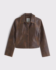 Slim Vegan Leather Jacket