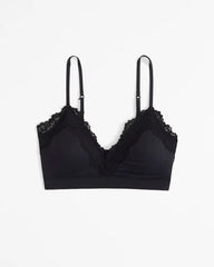 Next to Naked Lace-Trim V-Neck Bralette