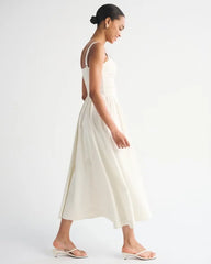 Bra-Free Dipped-Waist Maxi Dress