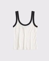 Vintage-Style Rib Tuckable Scoopneck Tank