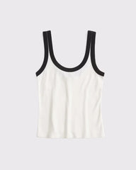 Vintage-Style Rib Tuckable Scoopneck Tank