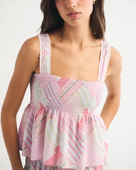 Smocked Sleep Tank