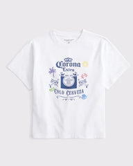 Short-Sleeve Corona Graphic Skimming Tee