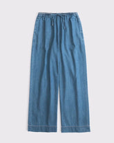 A&F Gemma Chambray Wide Leg Pull-On Pant