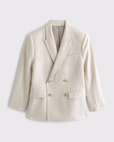 The A&F Collins Double-Breasted 100% Linen Blazer