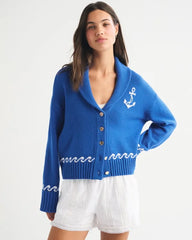 Nautical Collared Cardigan