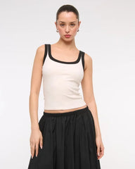 Vintage-Style Rib Tuckable Scoopneck Tank
