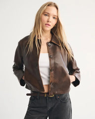 Slim Vegan Leather Jacket