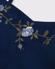 Bra-Free Embroidered Set Top