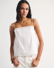 Lace-Trim Tie-Strap Cami