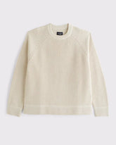 Oversized Waffle Crew Sweater