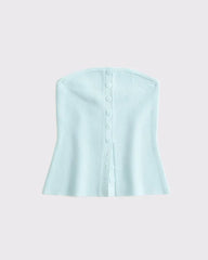 Ottoman Button-Front Tube Top