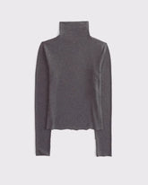 Fine Wool-Blend Mockneck Top