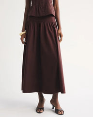 High Rise Maxi Skirt