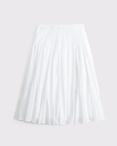100% Cotton Godet Midi Skirt