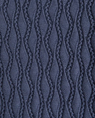 Textured Johnny Collar Sweater Polo