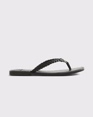 Genuine Leather Braided Flip-Flop Sandals