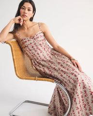 Bra-Free Dipped Waist Maxi Dress