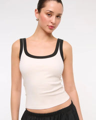Vintage-Style Rib Tuckable Scoopneck Tank