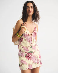 The A&F Scarlett Linen-Blend Mini Skort