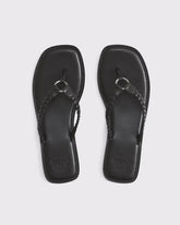 Genuine Leather Braided Flip-Flop Sandals