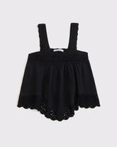 100% Cotton Squareneck Crochet Tank