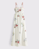 Bra-Free Embroidered Maxi Dress