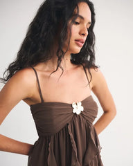 Bra-Free Strapless Hardware Maxi Dress