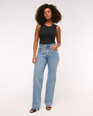 Curve Love High Rise 90s Relaxed Studded Jean