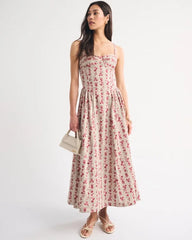 Bra-Free Dipped Waist Maxi Dress