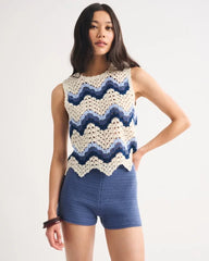 High Rise Crochet-Style Short