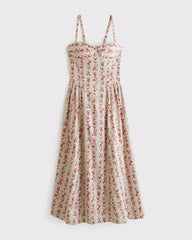 Bra-Free Dipped Waist Maxi Dress