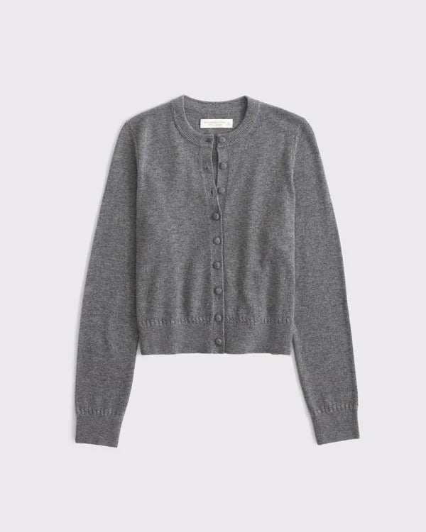 100% Cashmere Shrunken Cardigan