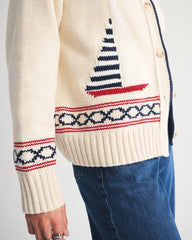 Cotton-Blend Coastal Dad Cardigan