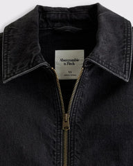 Slim Denim Zip-Up Jacket