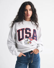 Snoopy Sunday Mockneck Crew