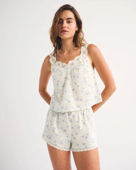 100% Cotton Lace-Trim Sleep Cami